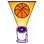 HoopGlow icon: a projector beaming a basketball onto the ceiling