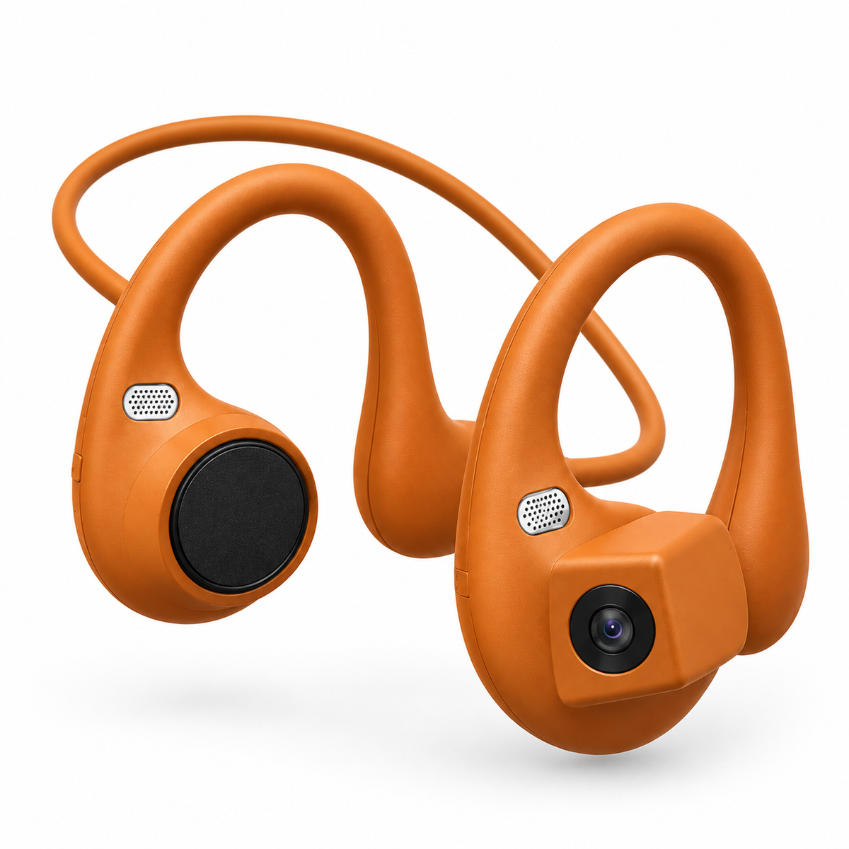 Swish Cam POV camera earbuds in amber