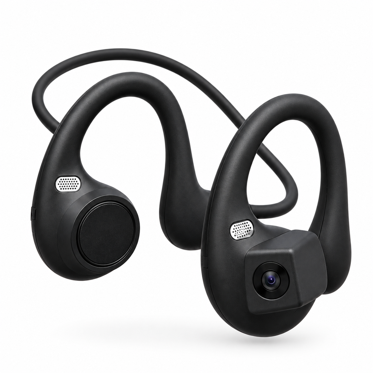 Swish Cam POV camera earbuds in matte black