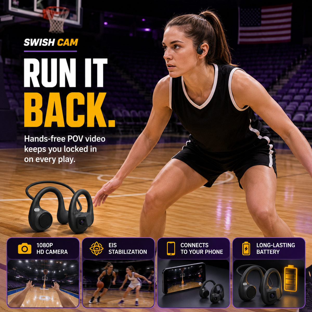 Camera, music and calls in one pair.